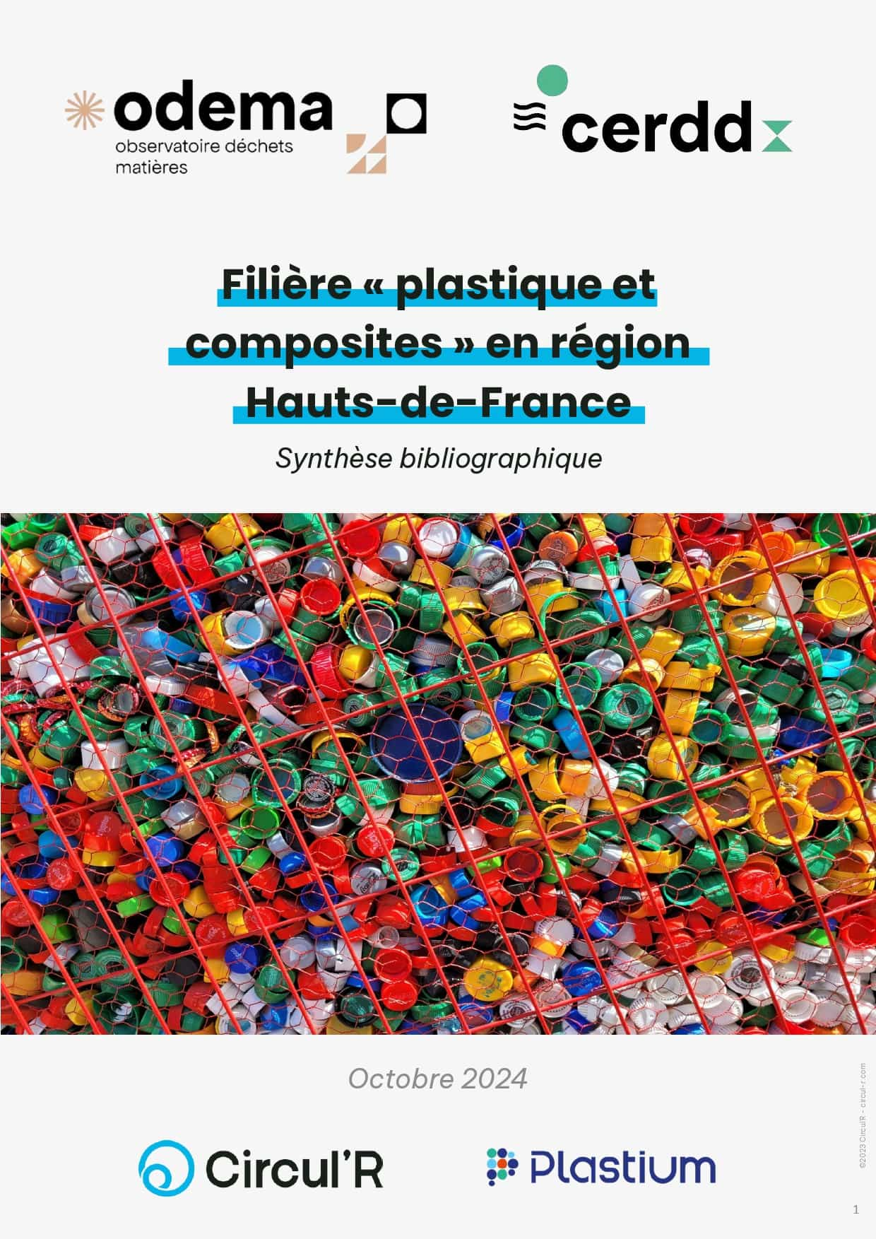 Couv Synthèse bibliographique Filière plastique et composites en Hauts-de-France - Odema 2024